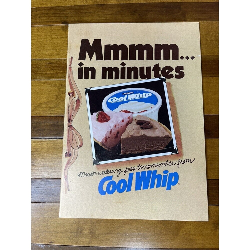 Vintage 1981 Mmmm… In Minutes Cool Whip Cookbook Recipes Pamphlet‎